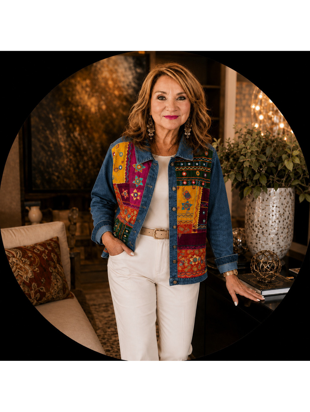 Venezia Denim Jacket Colorful Embroidered